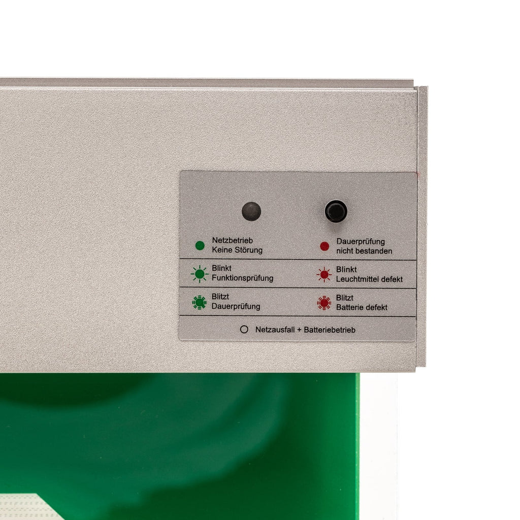 LED nødlys Nevian aluminium med batteri nærbilde