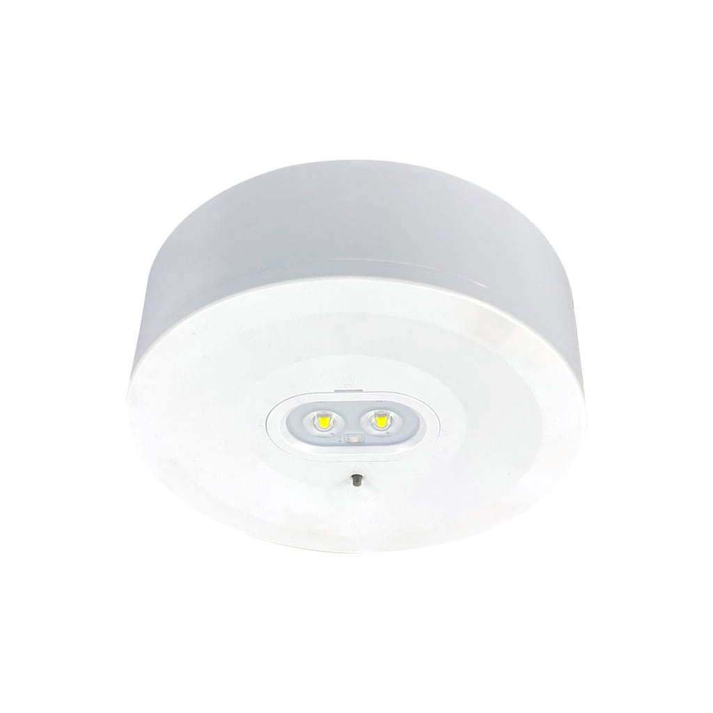LED nødlys Schleswig EA inn- og påbygg Ø14,3 cm hvit forfra
