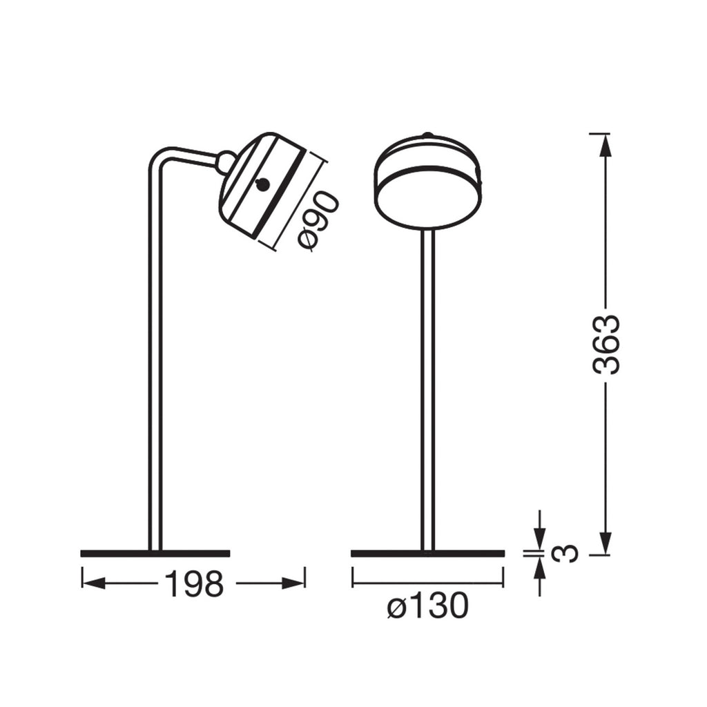 LED oppladbar 3-i-1 klemmelampe hvit dimbar 1,8W varmhvit OSRAM detalj