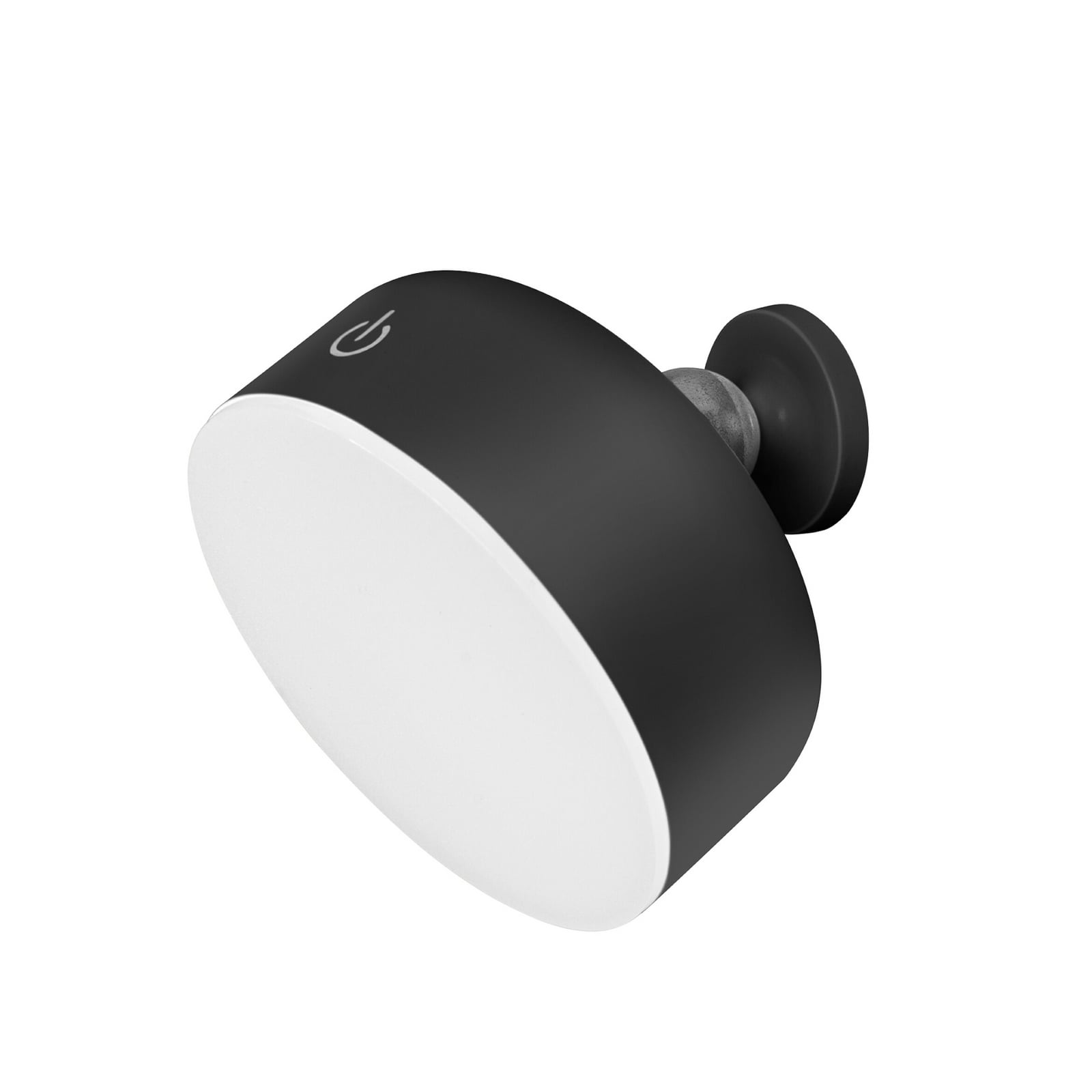 LED oppladbar 3-i-1 klemmelampe svart dimbar 1,8W varmhvit forfra