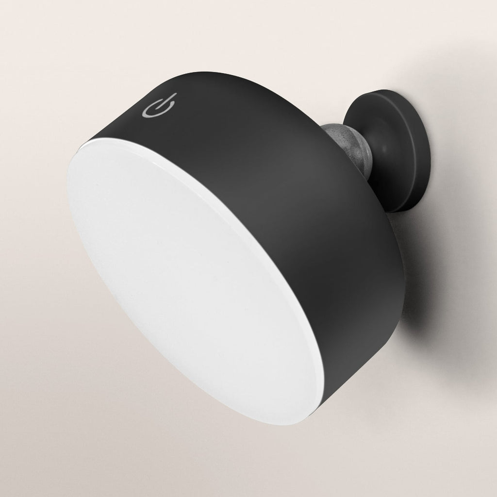 LED oppladbar 3-i-1 klemmelampe svart dimbar 1,8W varmhvit fleksibel bruk