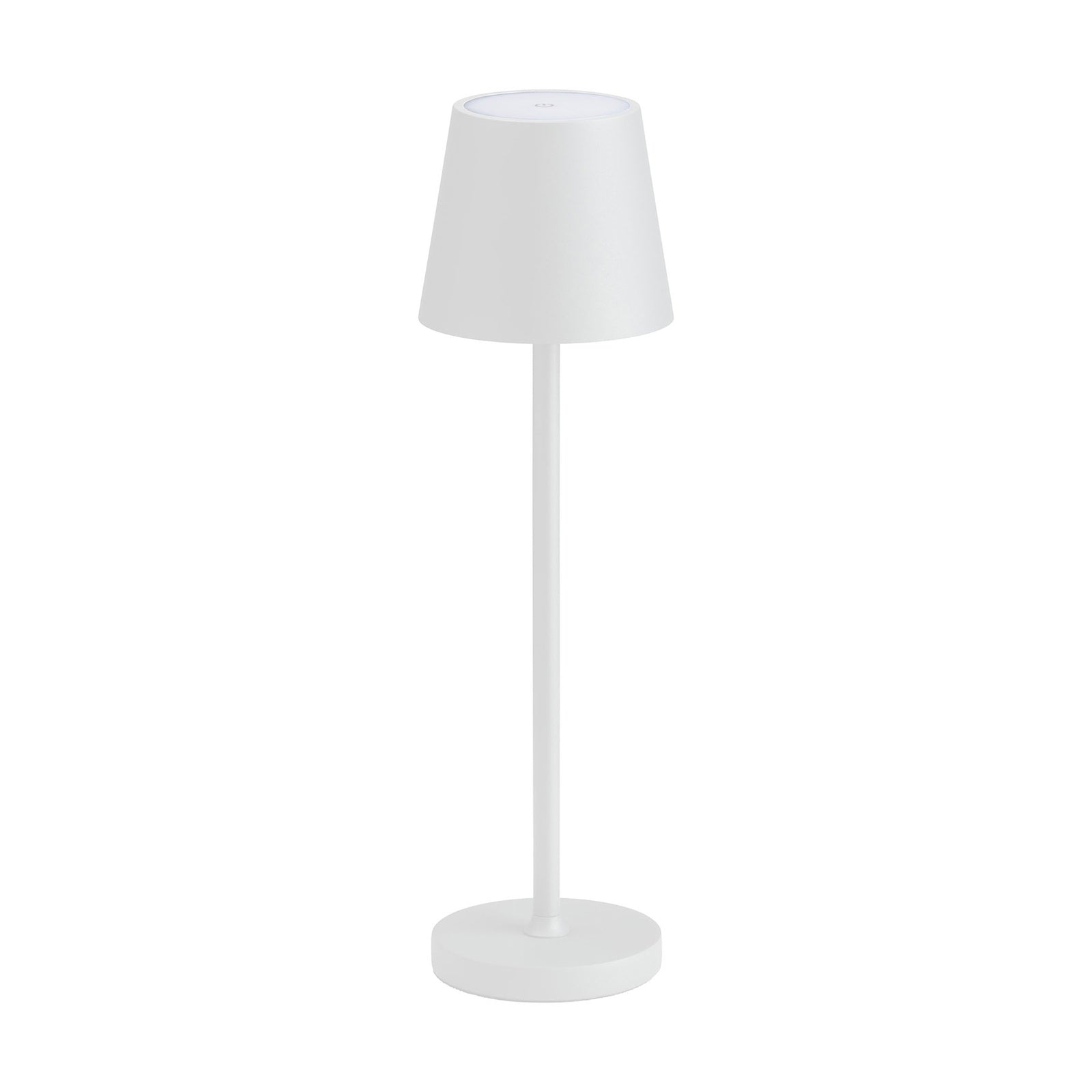 LED oppladbar bordlampe 509 dimbar hvit IP54 med ladestasjon bakside