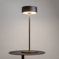 LED oppladbar bordlampe AI Collaboration svart CCT dimbar forfra