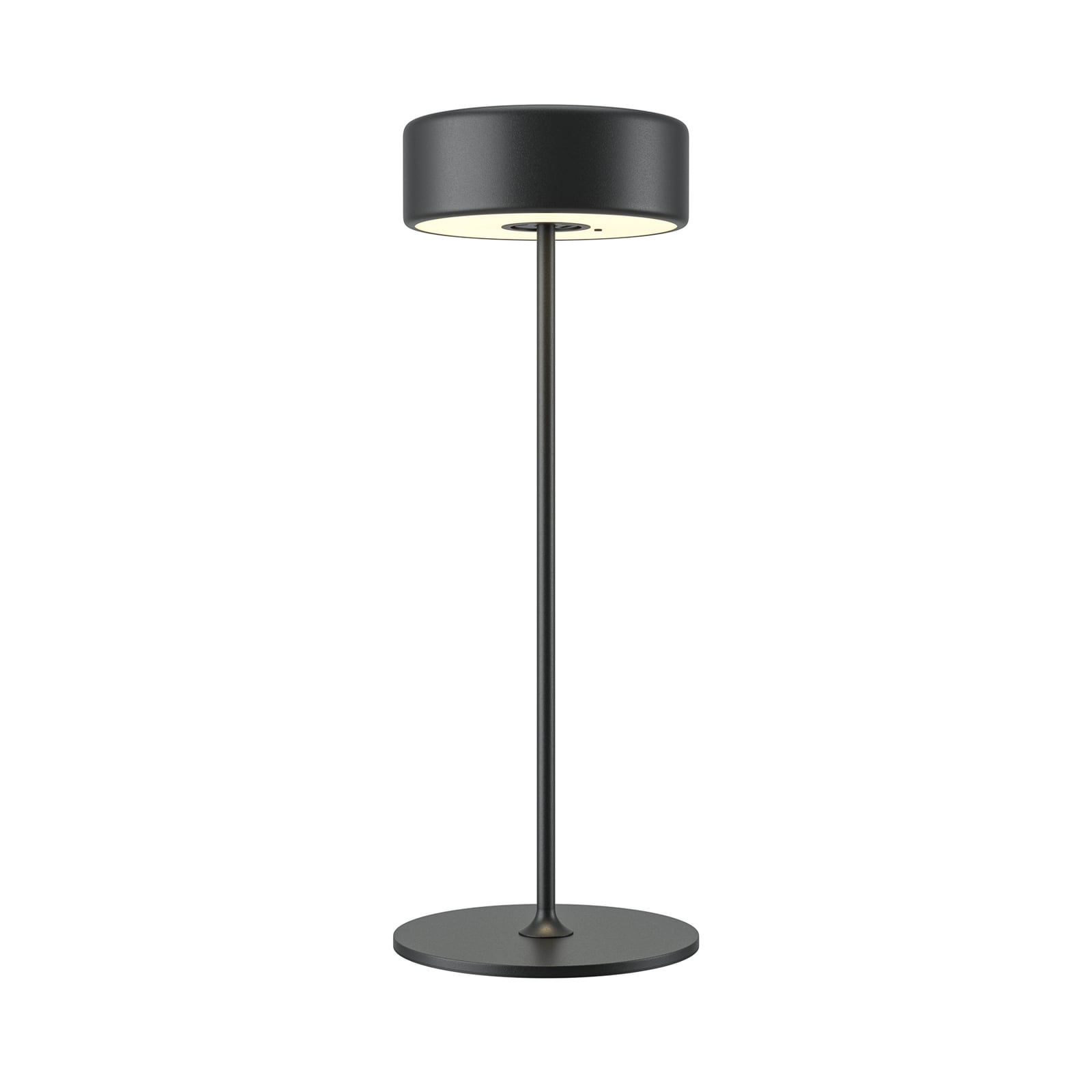 LED oppladbar bordlampe AI Collaboration svart CCT dimbar detalj av touchdimmer