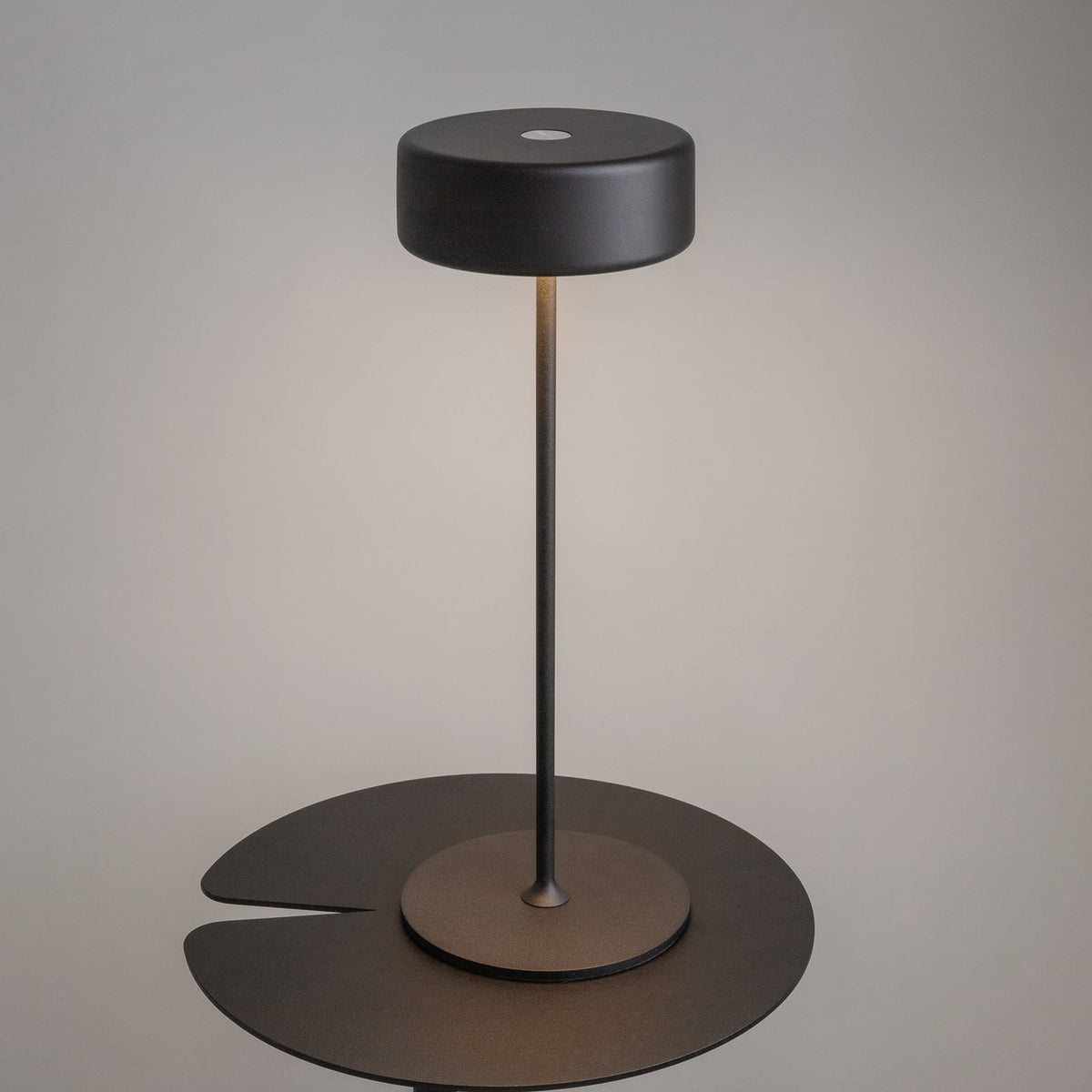 LED oppladbar bordlampe AI Collaboration svart CCT dimbar nærbilde av lampehode