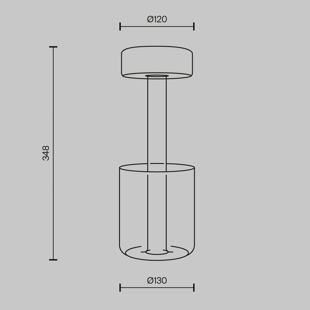 LED oppladbar bordlampe AI Collaboration glass hvit montert på bord