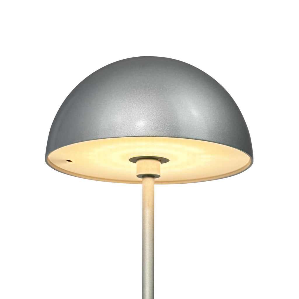 LED oppladbar bordlampe Along sølv 2-pk sammenstilling av to lamper