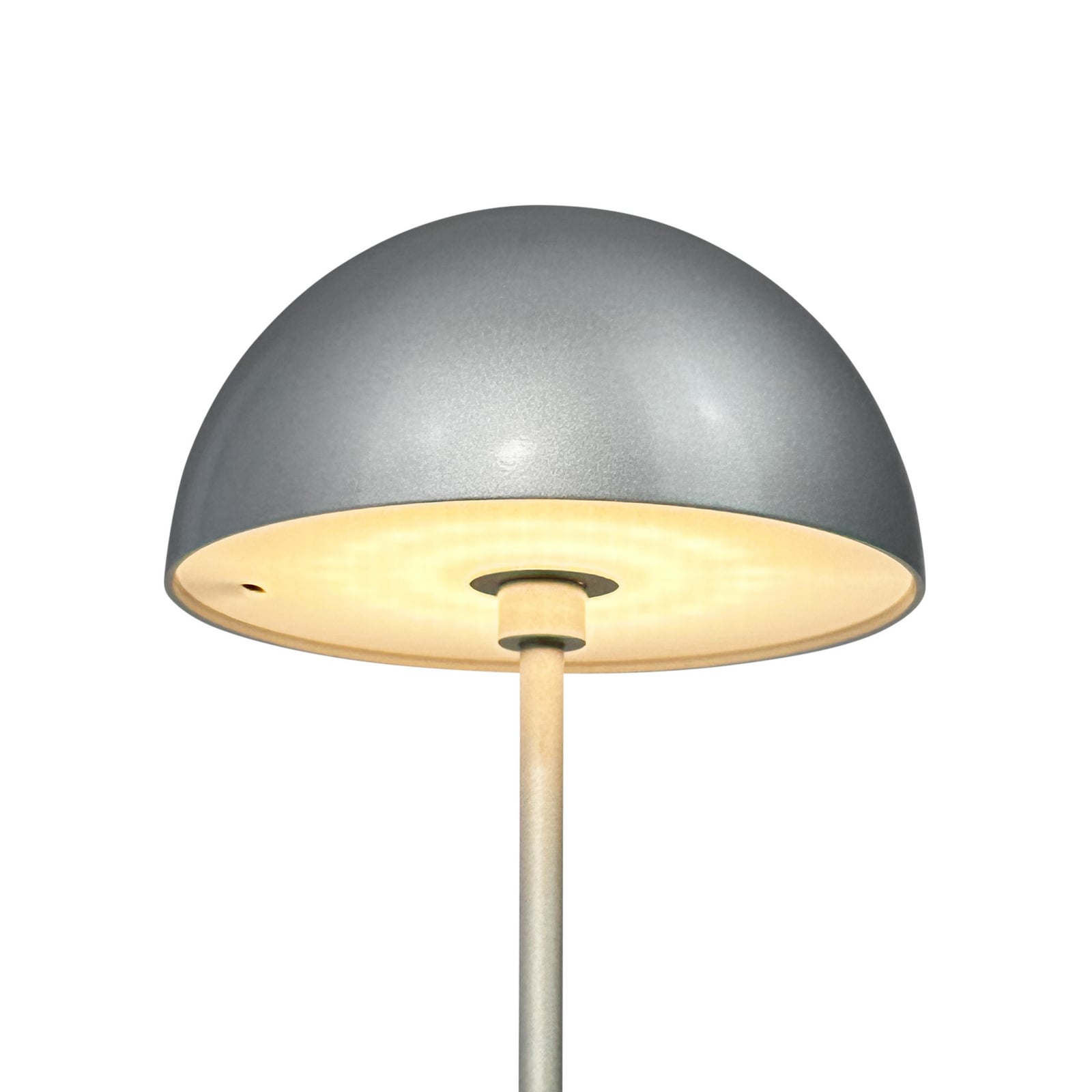 LED oppladbar bordlampe Along sølv 2-pk sammenstilling av to lamper