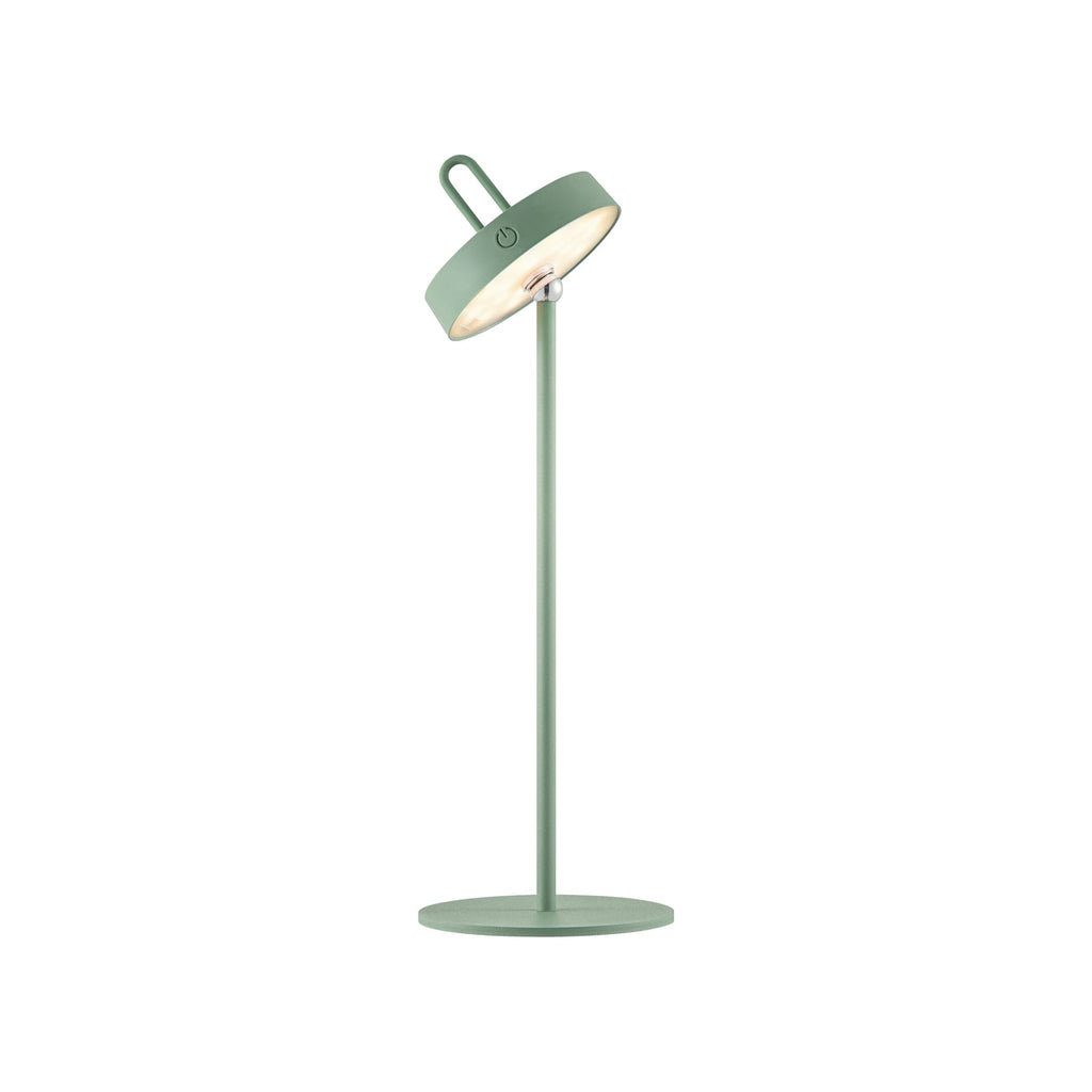 Detalj av LED oppladbar bordlampe Amag grønn jern 47 cm dimbar IP44