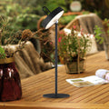 LED oppladbar bordlampe Amag svart jern dimbar IP44 forfra