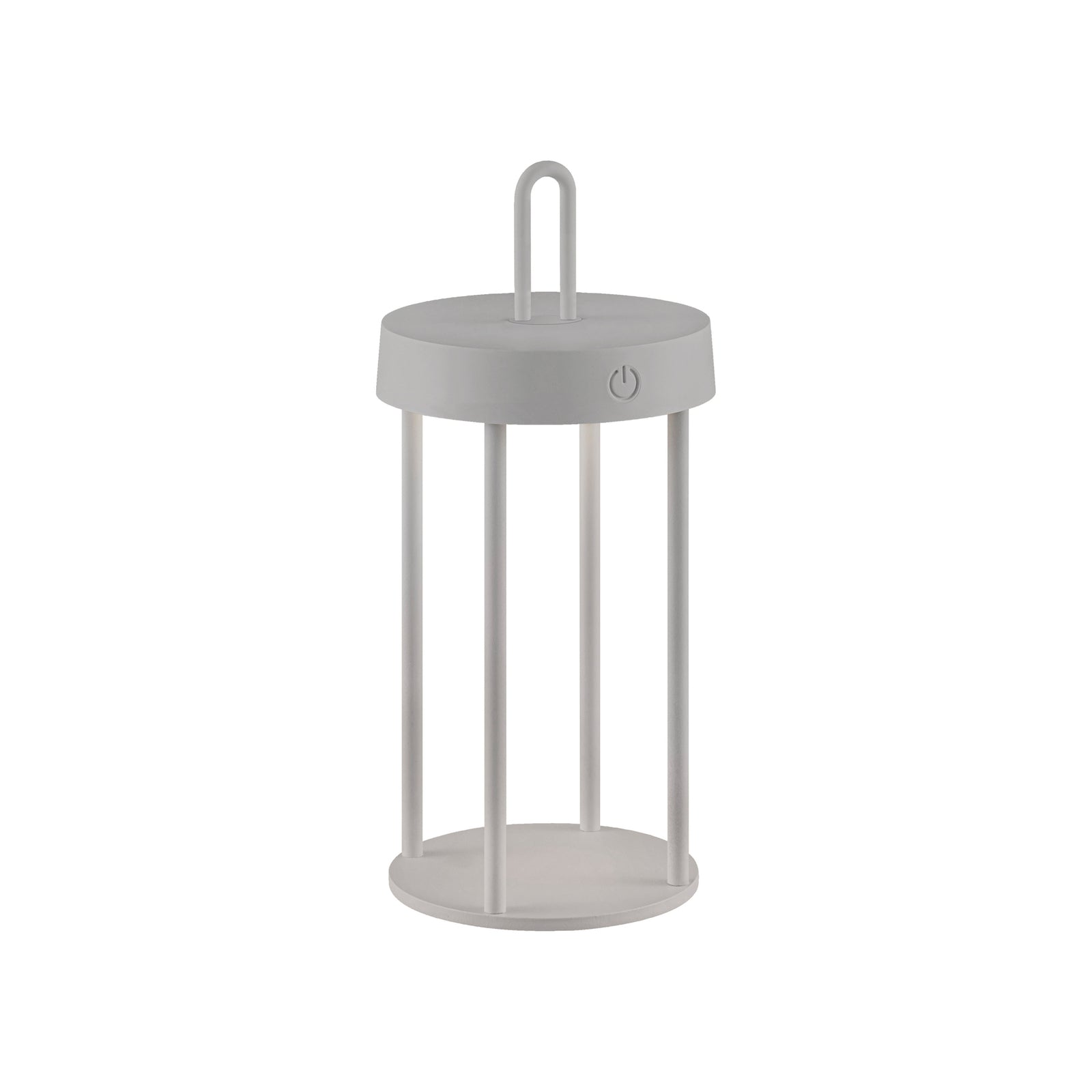 LED oppladbar bordlampe Anselm jern gråbeige H28 cm IP44 - JUST LIGHT.