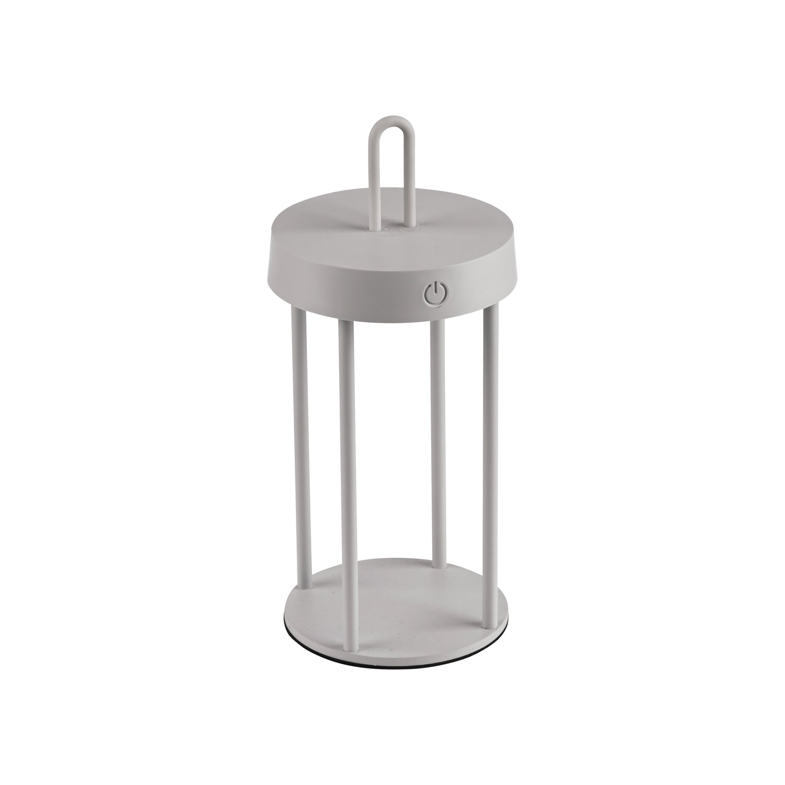 LED oppladbar bordlampe Anselm jern gråbeige H28 cm IP44 - JUST LIGHT.