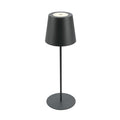 LED oppladbar bordlampe antrasitt dimbar IP44 2700K forfra