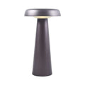 LED oppladbar bordlampe Arcello dimbar antrasitt IP54 forfra