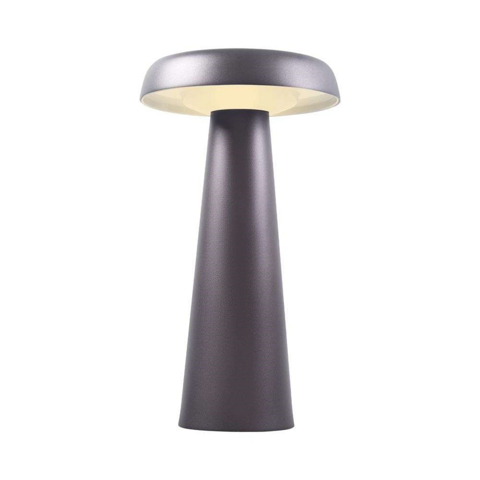 LED oppladbar bordlampe Arcello dimbar antrasitt IP54 nærbilde av dimmer