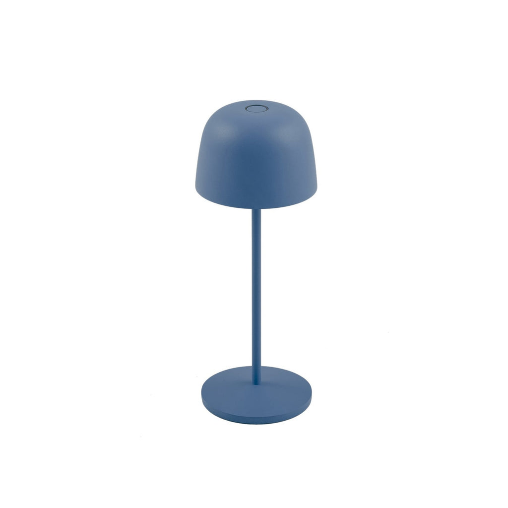 LED oppladbar bordlampe Arietty blå dimbar IP65 montert ute