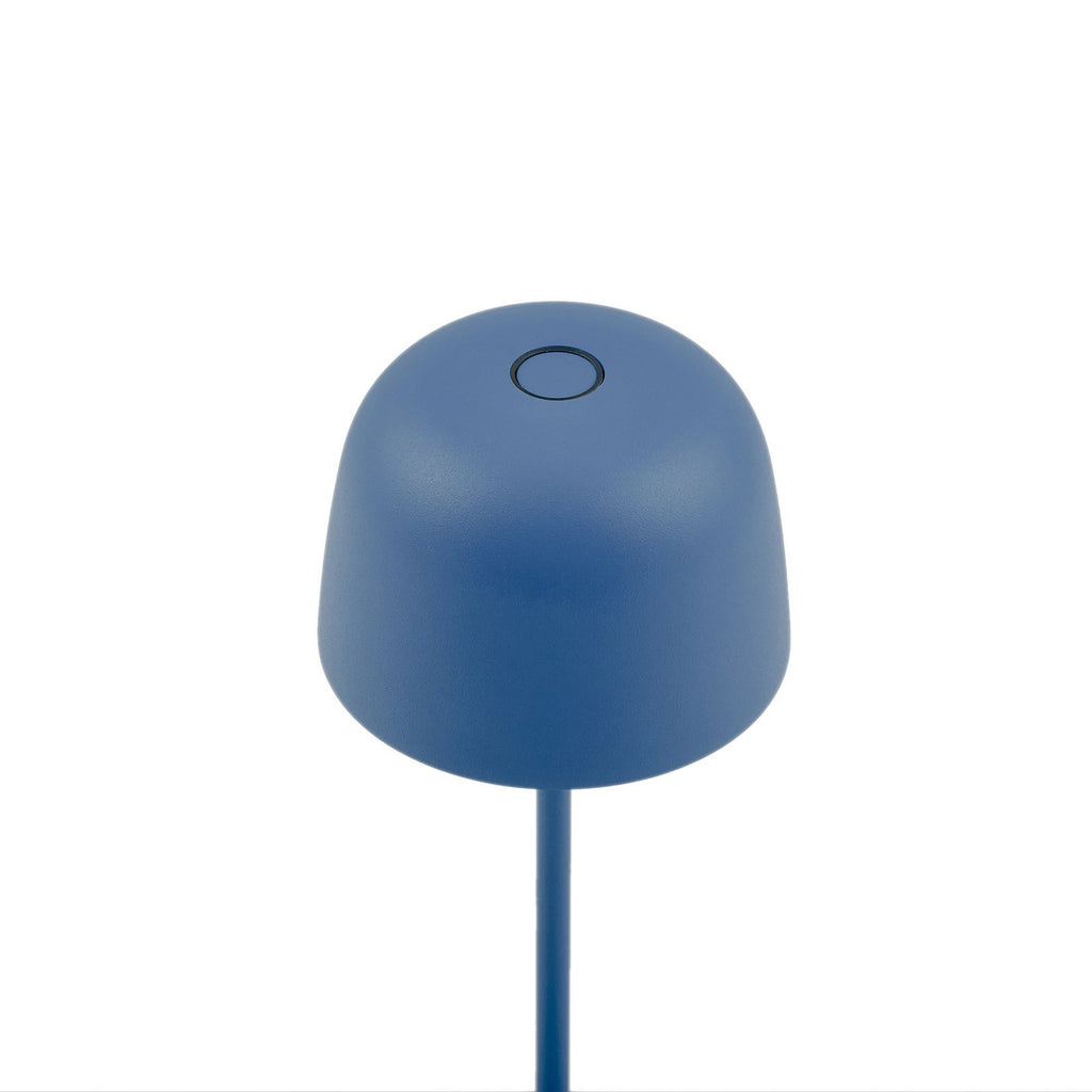 LED oppladbar bordlampe Arietty blå dimbar IP65 USB-kabel