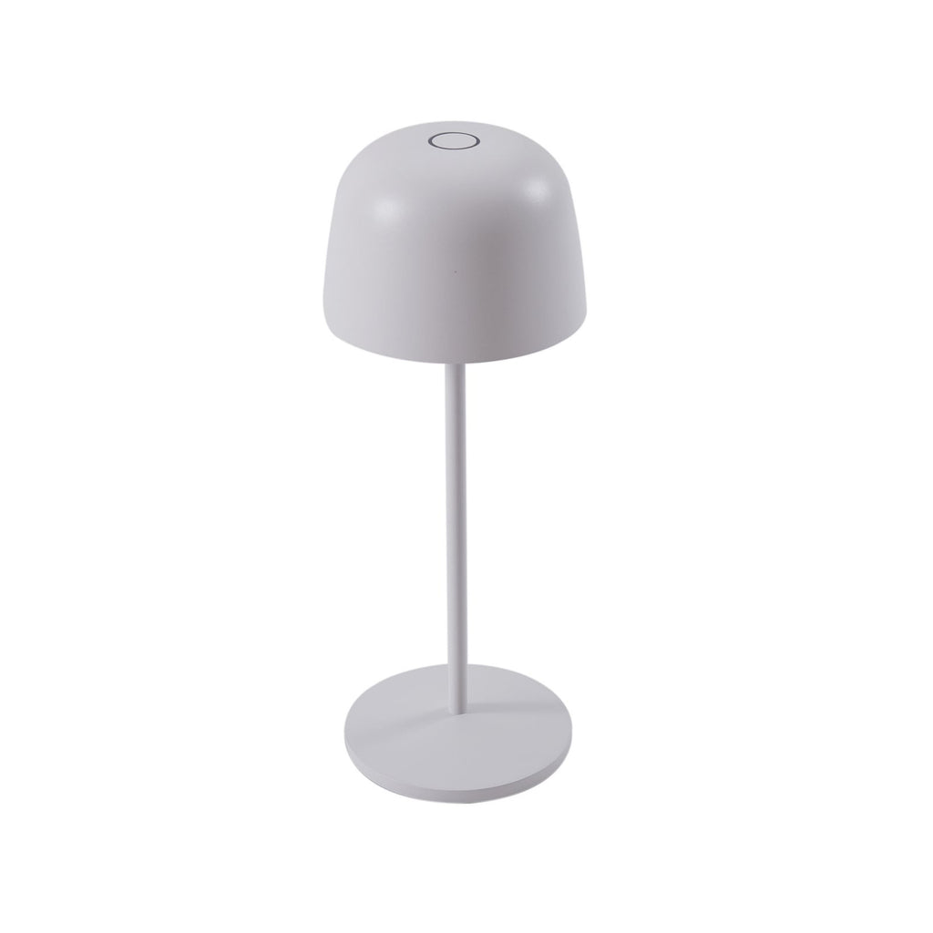 LED oppladbar bordlampe Arietty dimbar hvit IP65 detalj av touchdimmer