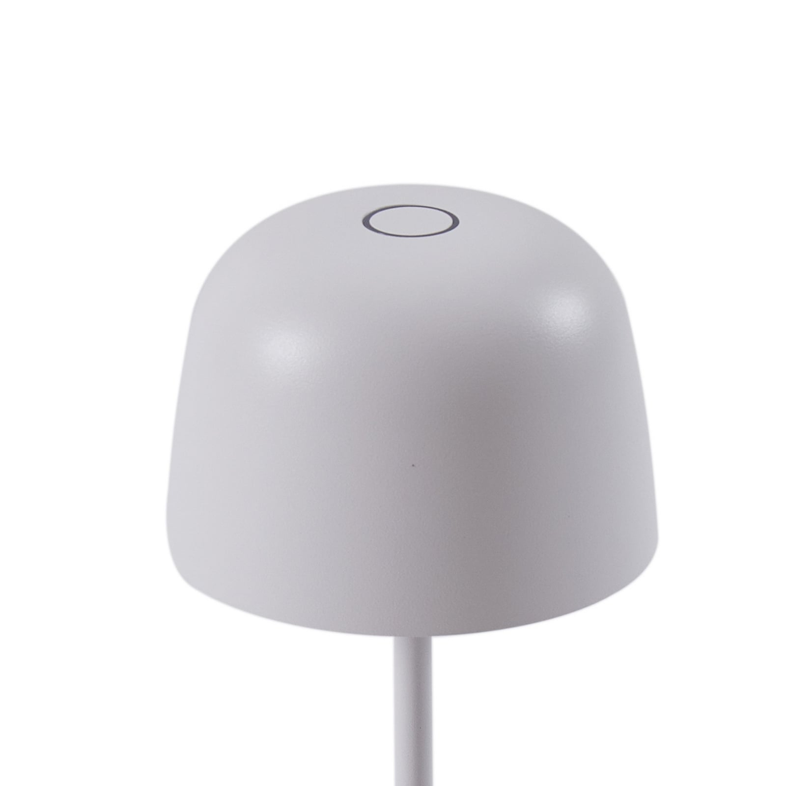 LED oppladbar bordlampe Arietty dimbar hvit IP65 nærbilde av lyskilde