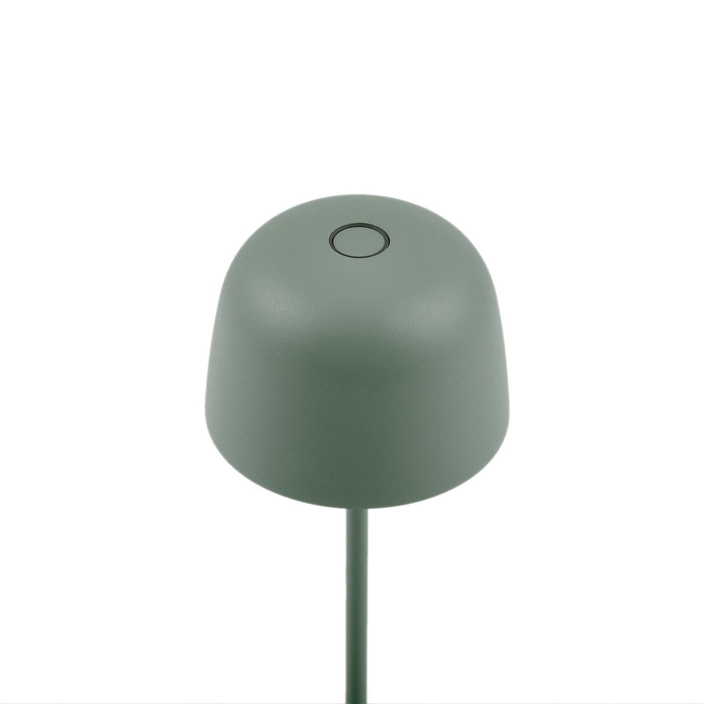 LED oppladbar bordlampe Arietty grønn dimbar IP65 med USB-C ladekabel