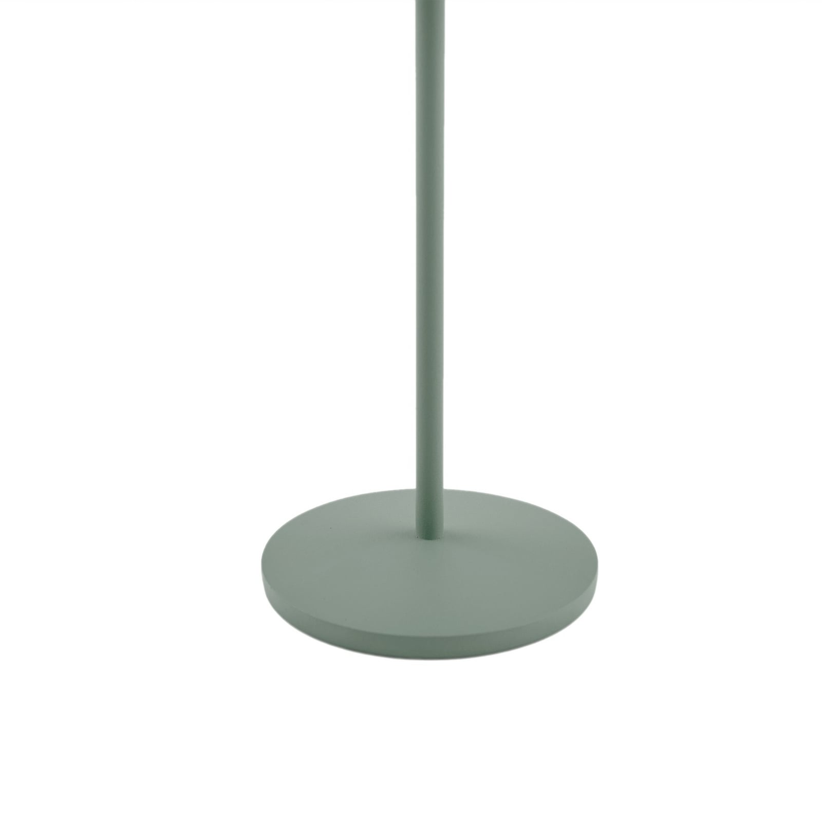 LED oppladbar bordlampe Arietty grønn dimbar IP65 lysstyrke demonstrasjon