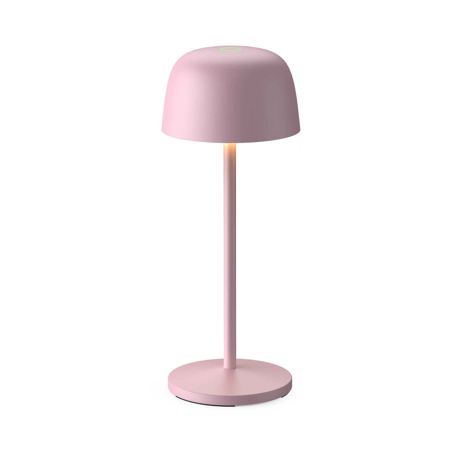 Detalj av touch-dimmer på LED oppladbar bordlampe Arietty rosa dimbar IP54