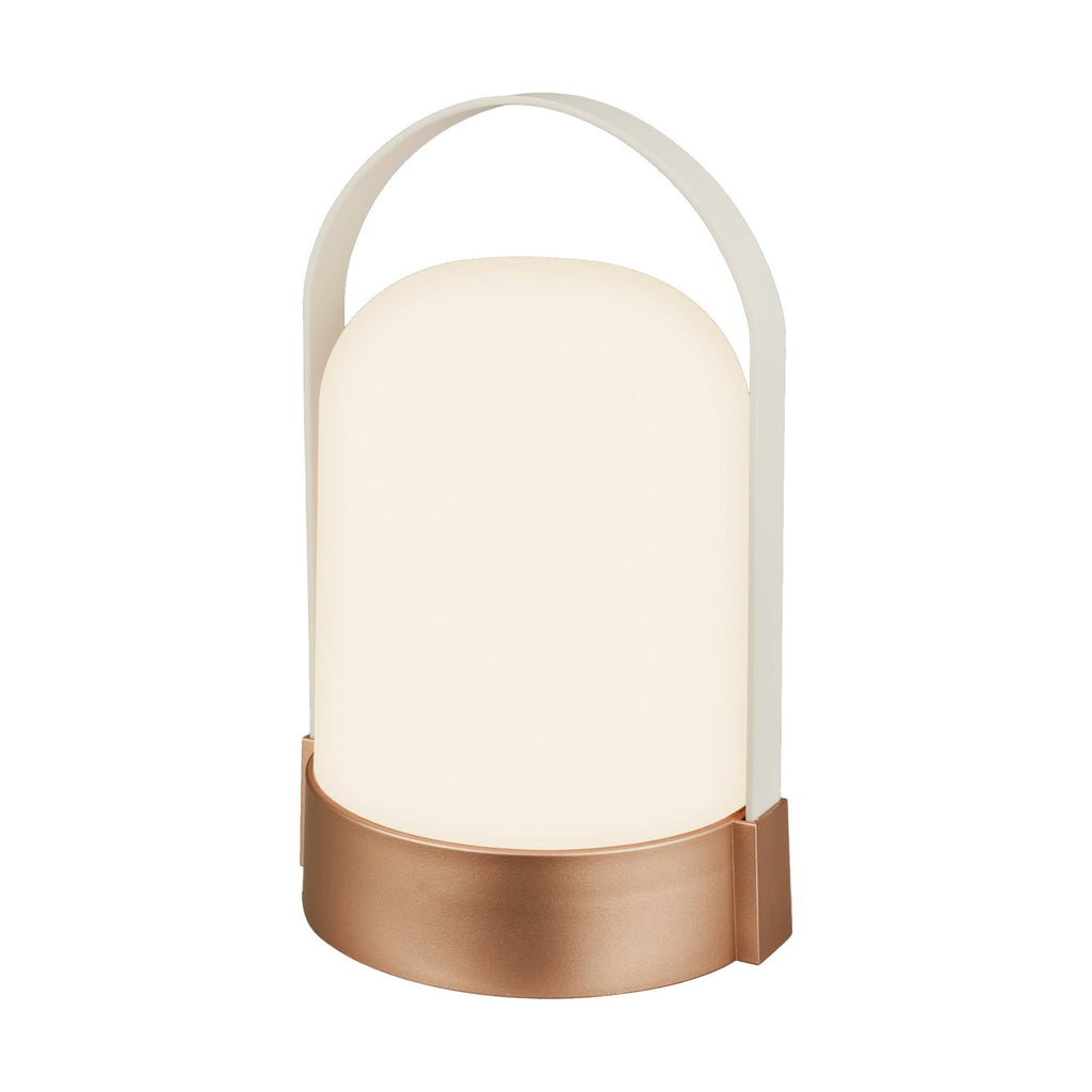 LED oppladbar bordlampe ASA BIG bronse/hvit forfra