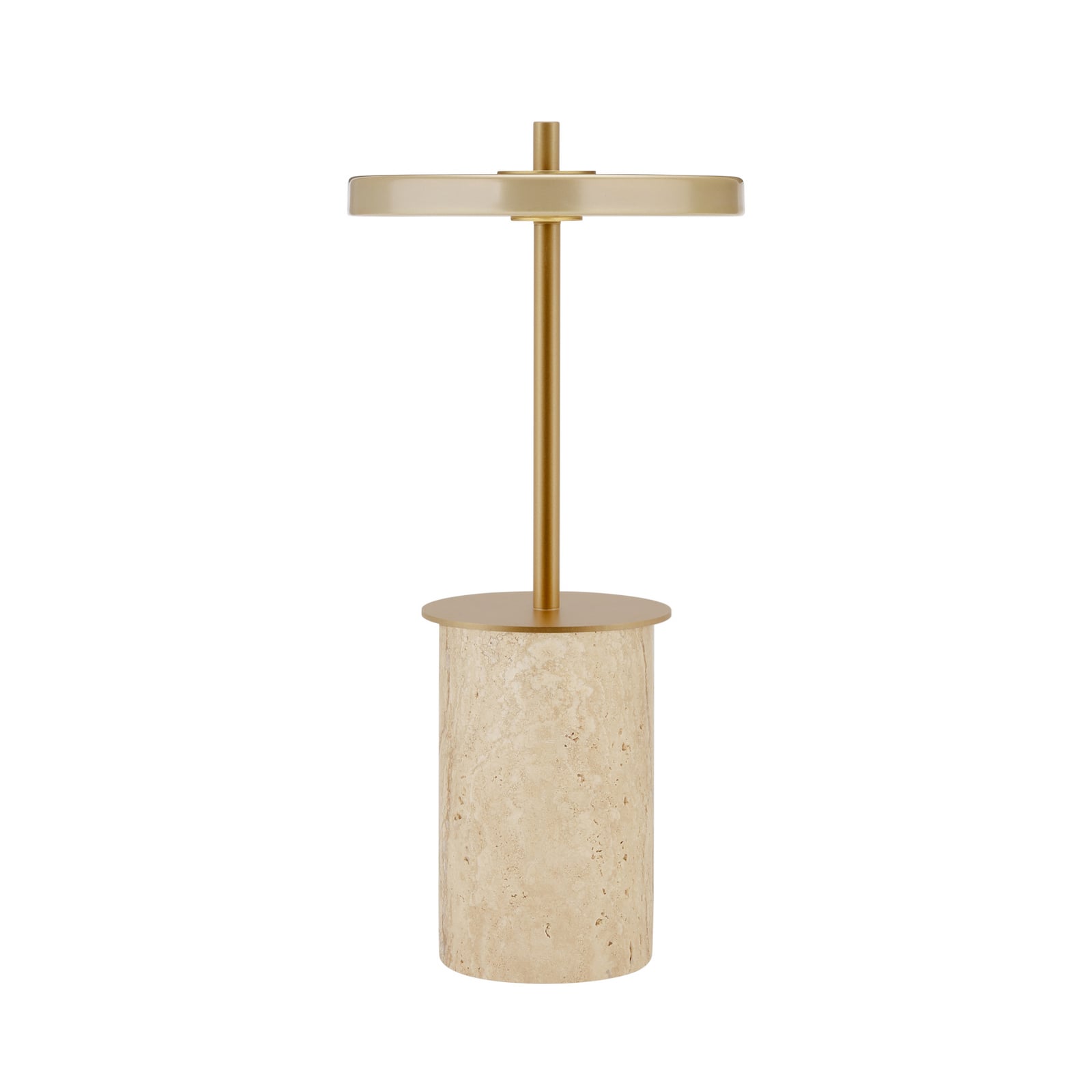 LED oppladbar bordlampe Asteria Move Mini marmor IP44 nærbilde av dimmer