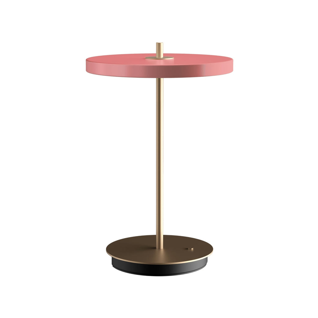 LED oppladbar bordlampe Asteria Move rosé/messing USB-C ladeport
