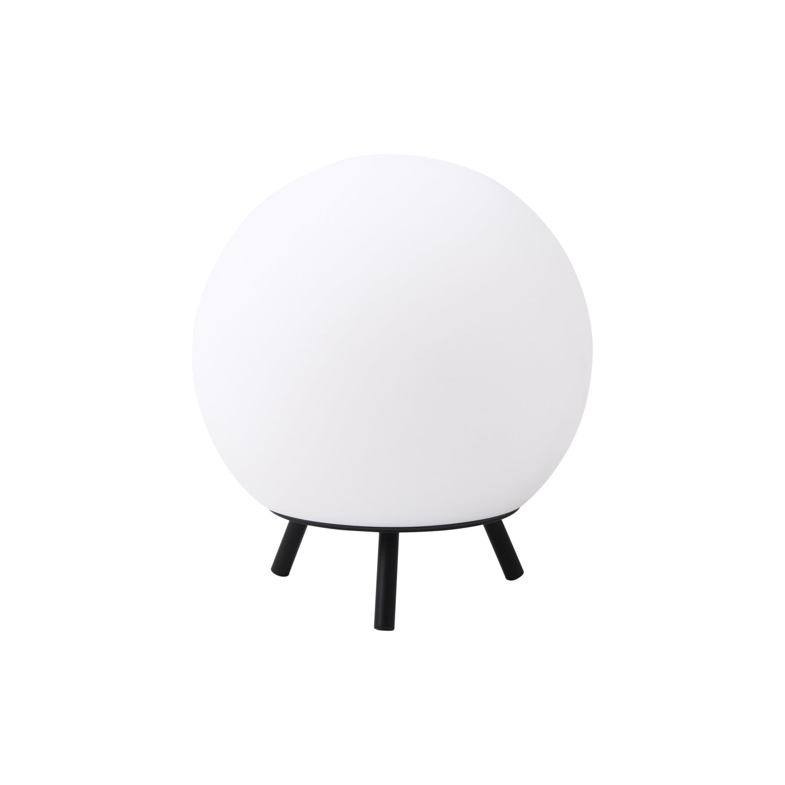 LED oppladbar bordlampe Aurilia kuleformet svart/hvit montert ute