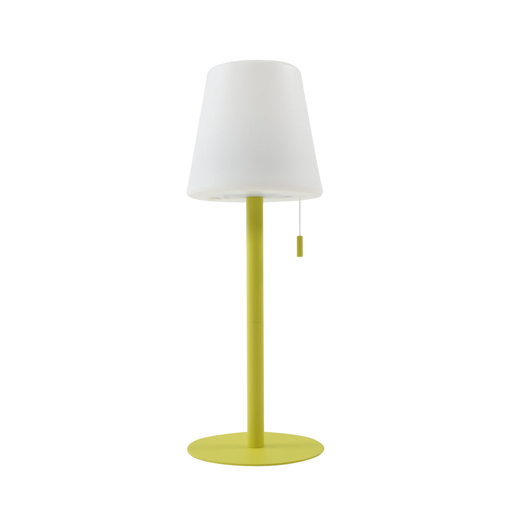 LED oppladbar bordlampe Azalea gul aluminium CCT IP44 montert på bord
