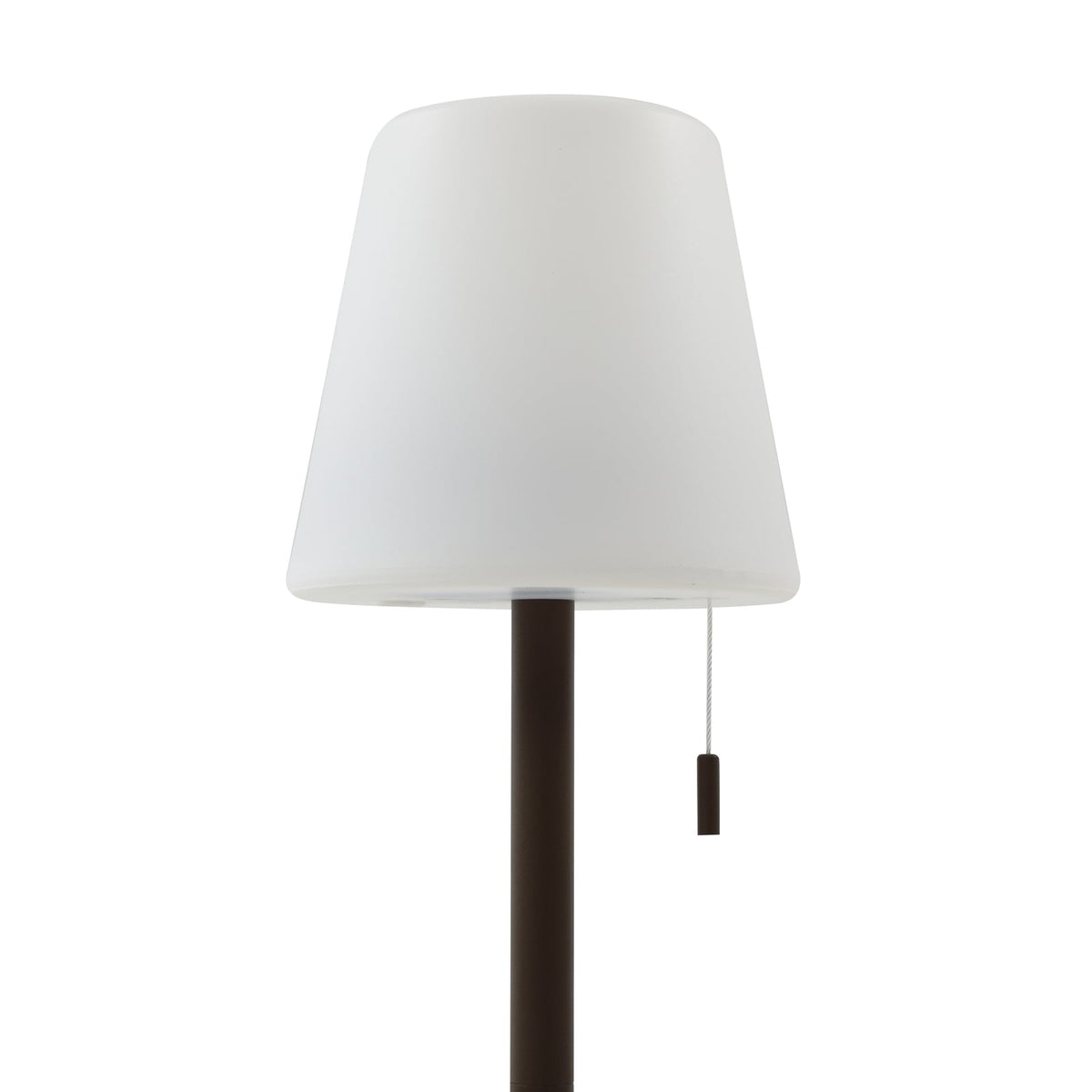 LED oppladbar bordlampe Azalea hvit/brun CCT høydejusterbar IP44 med USB-C ladekabel