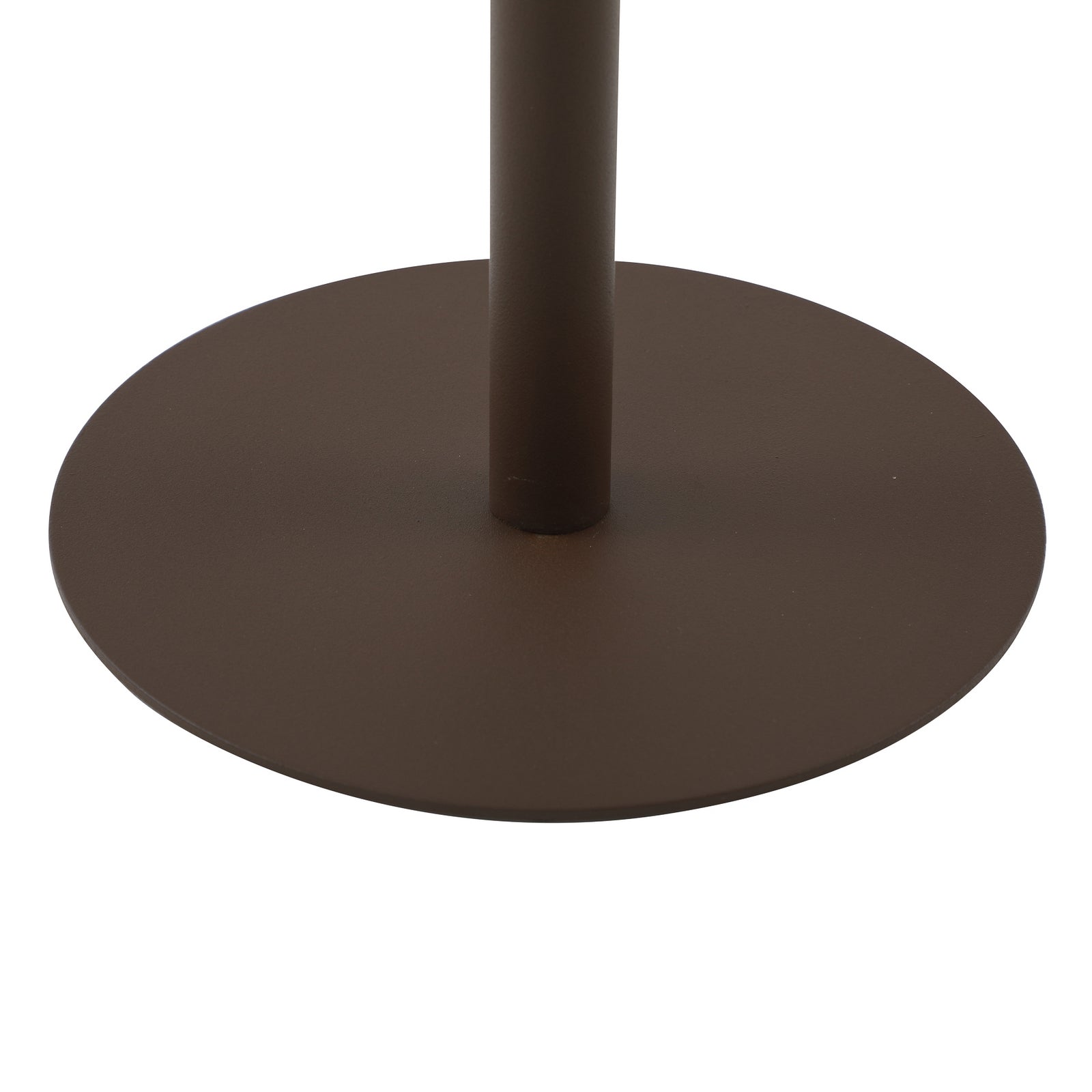 LED oppladbar bordlampe Azalea hvit/brun CCT høydejusterbar IP44 i mørkt miljø
