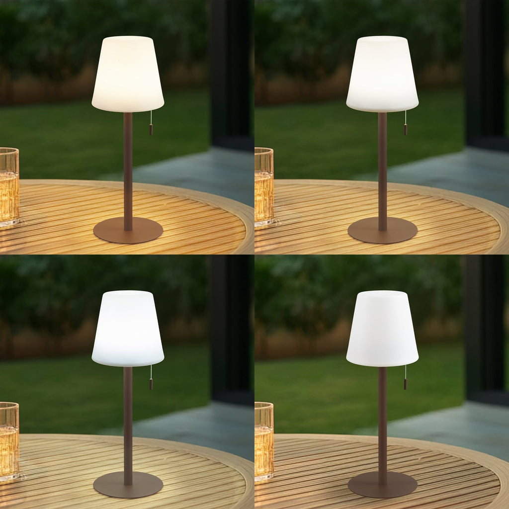 Detalj av LED oppladbar bordlampe Azalea svart CCT høydejusterbar IP44