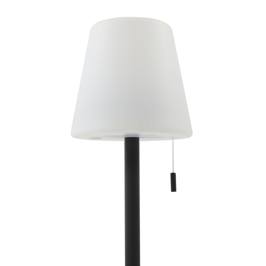 LED oppladbar bordlampe Azalea svart CCT høydejusterbar IP44 med USB-kabel