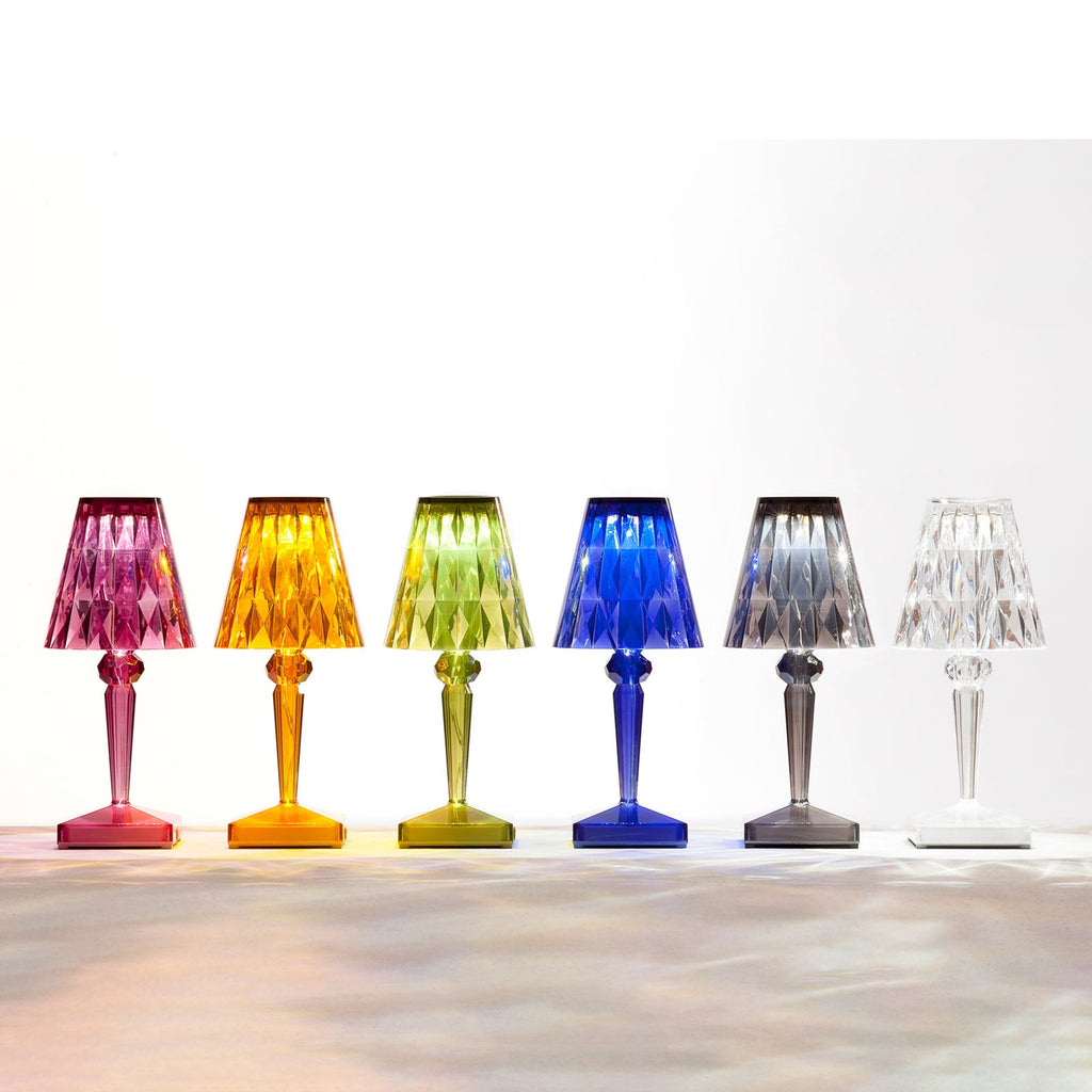 LED oppladbar bordlampe Battery akryl grønn 26 cm IP54 USB-ladekabel