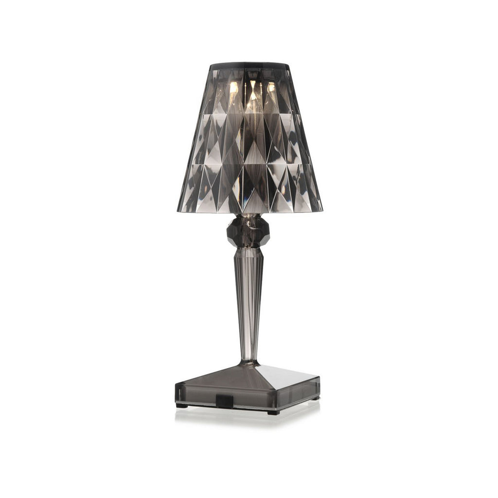 LED oppladbar bordlampe Battery røykgrå 30 cm IP54 lyser opp i mørket
