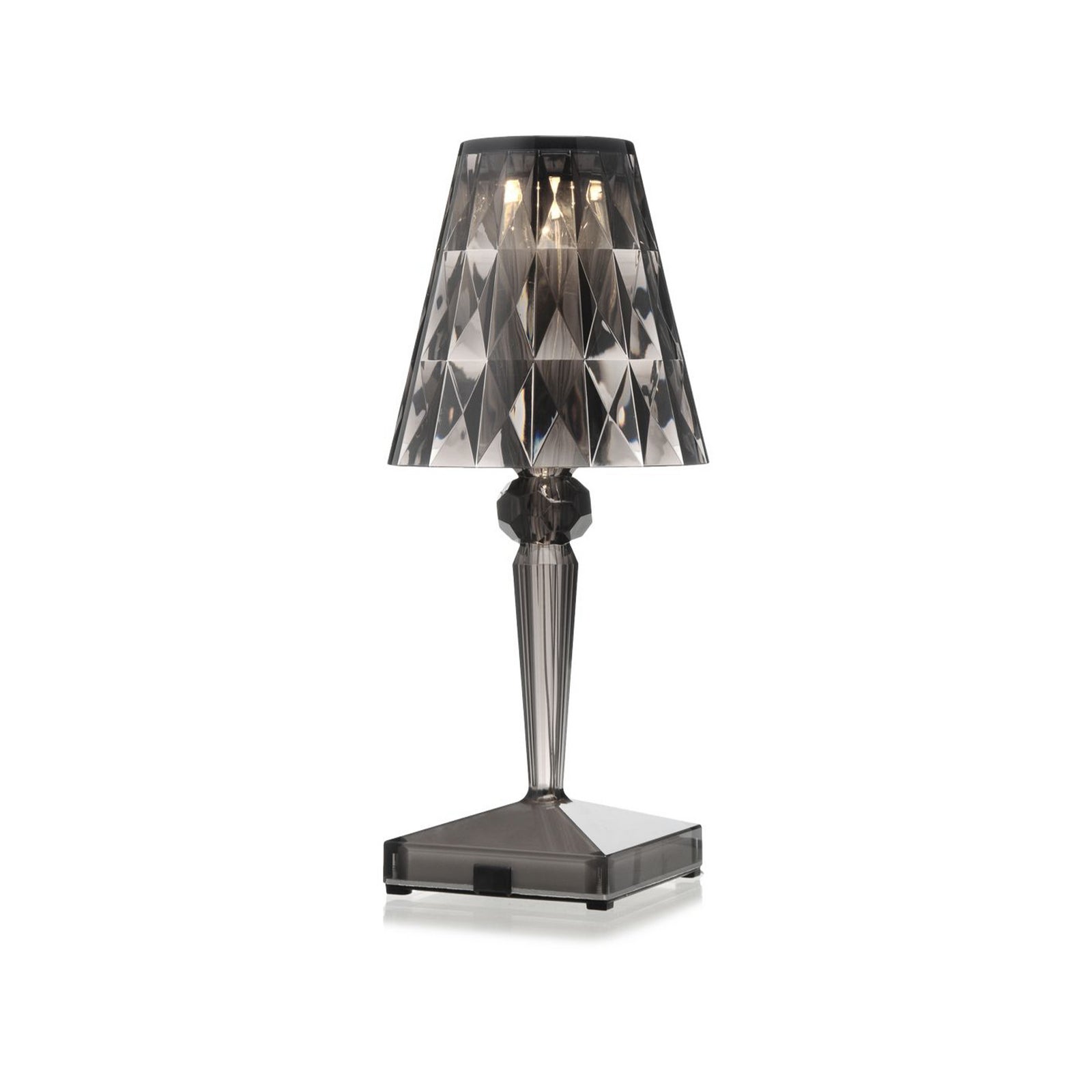 LED oppladbar bordlampe Battery røykgrå 30 cm IP54 lyser opp i mørket