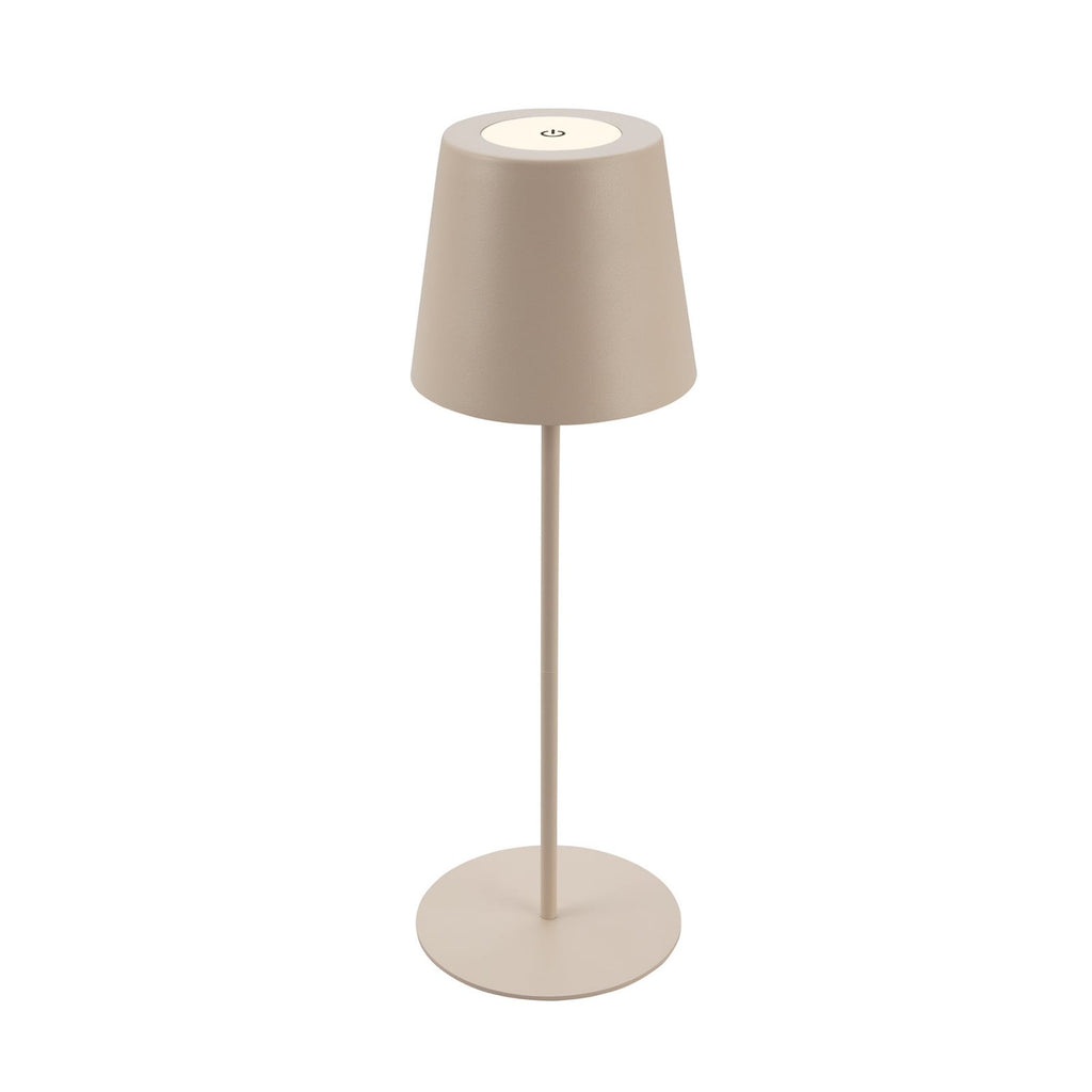LED oppladbar bordlampe beige berøringsdimmer IP44 - Briloner detalj av lampeskjerm