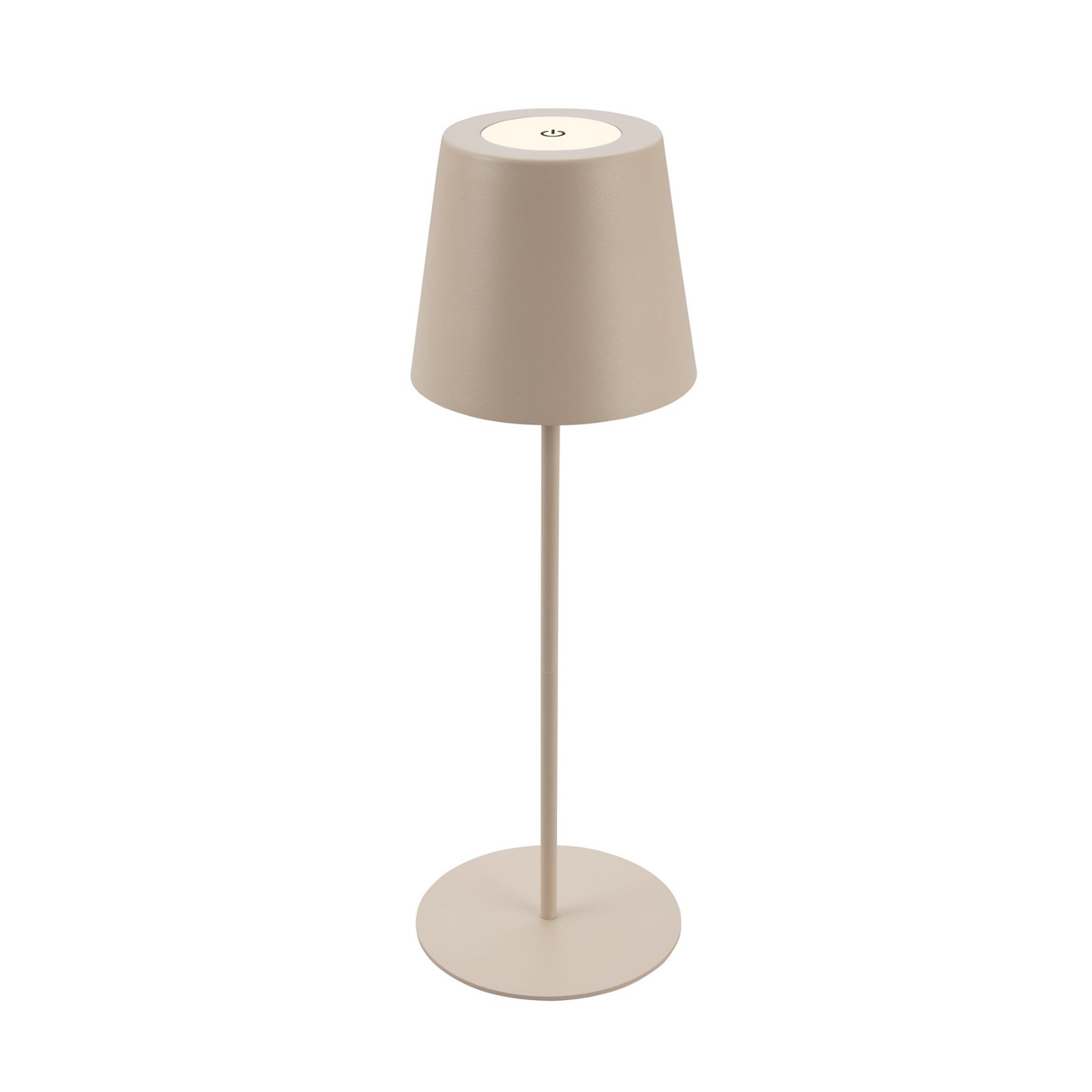 LED oppladbar bordlampe beige berøringsdimmer IP44 - Briloner detalj av lampeskjerm