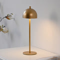 LED oppladbar bordlampe Bellies dimbar gull IP54 forfra