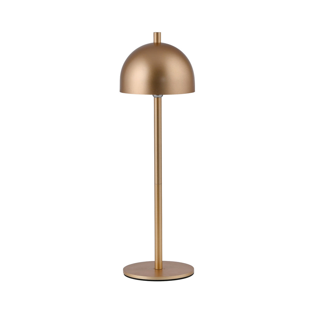 LED oppladbar bordlampe Bellies dimbar gull IP54 montert på bord