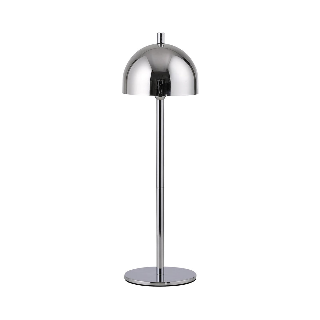 LED oppladbar bordlampe Bellies dimbar krom IP54 nærbilde av lampehode
