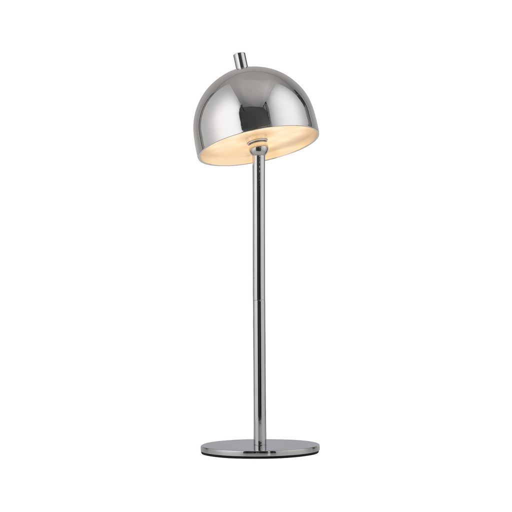 LED oppladbar bordlampe Bellies dimbar krom IP54 med flaskehette