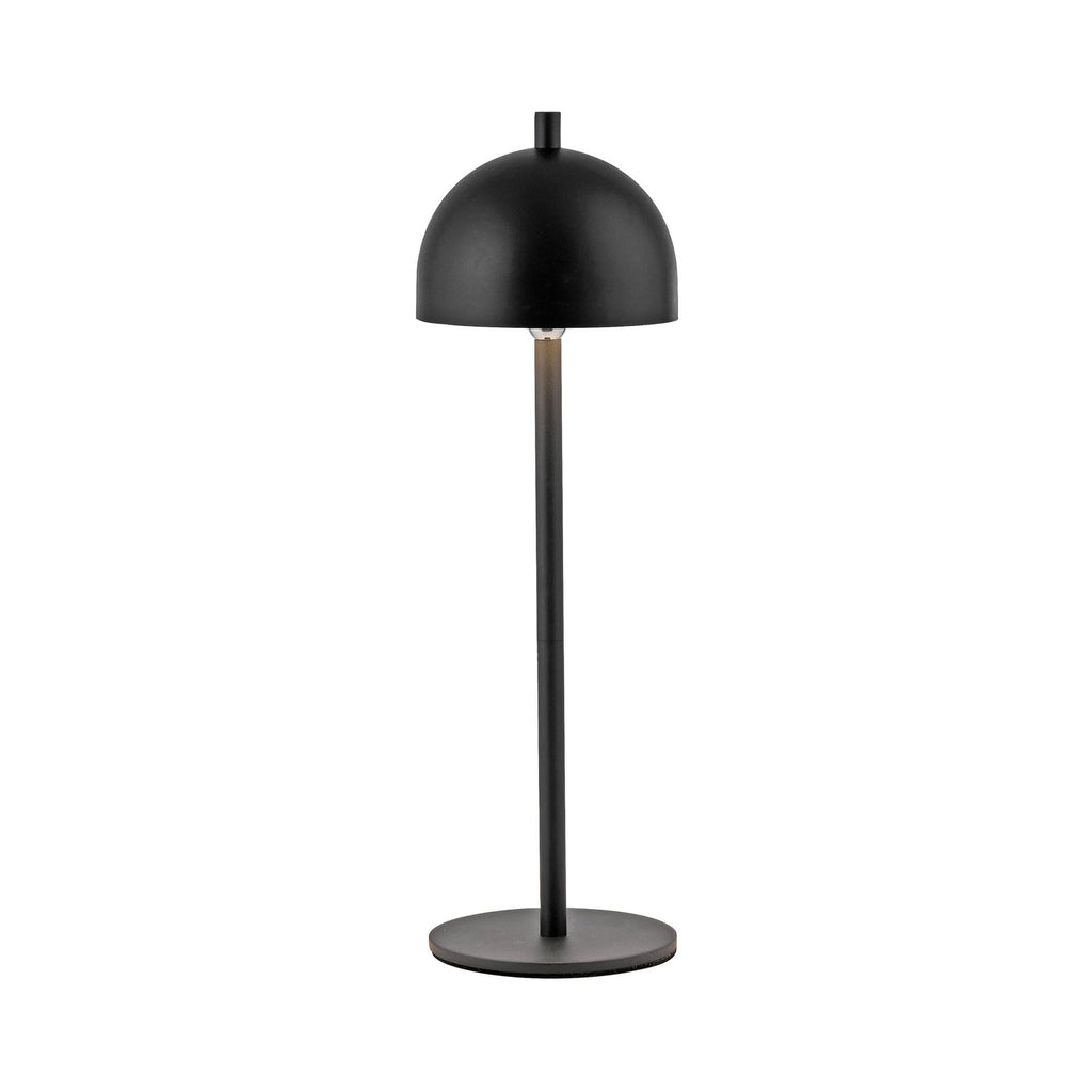 Nærbilde av touchdimmer på LED oppladbar bordlampe Bellies dimbar svart IP54