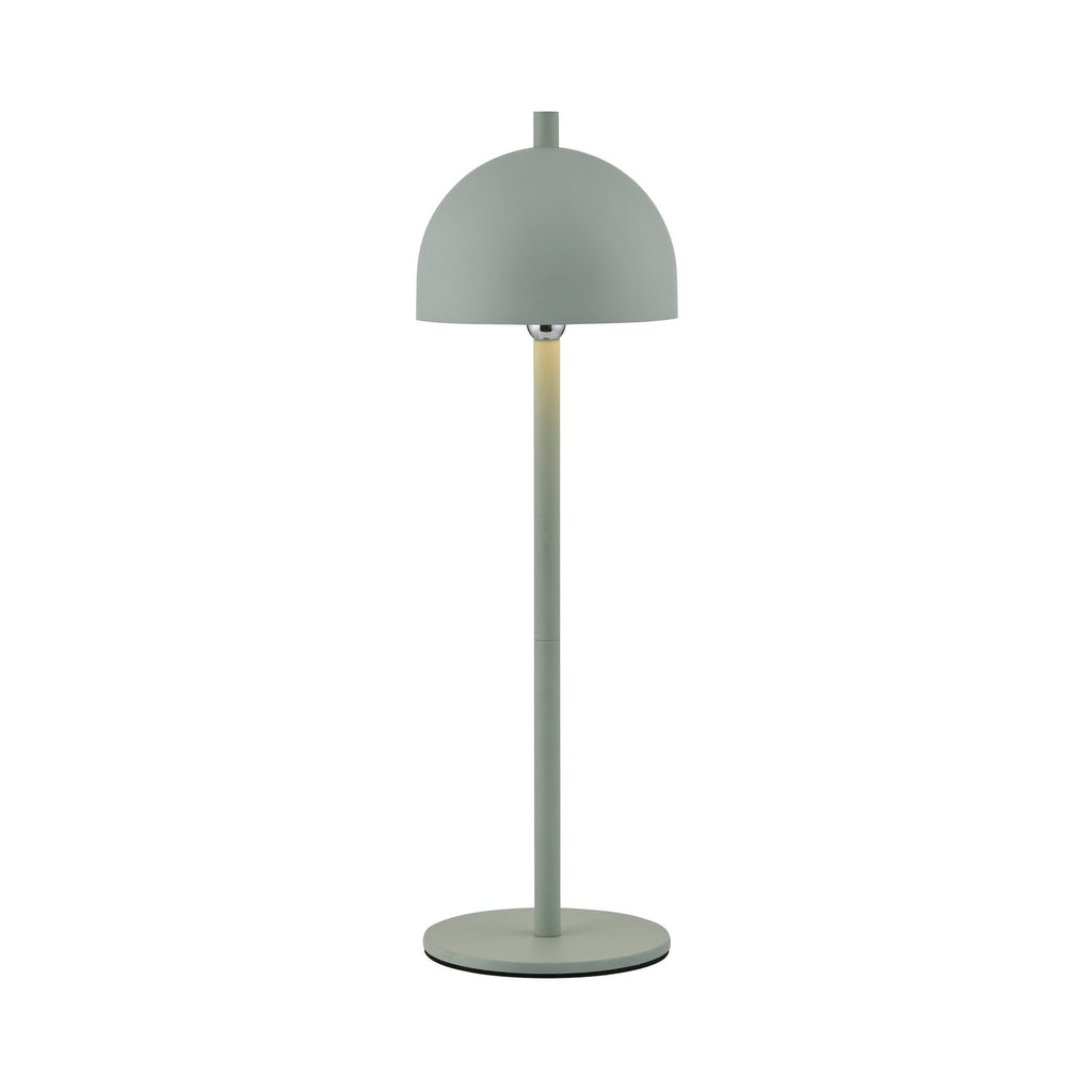 LED oppladbar bordlampe Bellies lysgrønn dimbar IP54 nærbilde av lampeskjerm