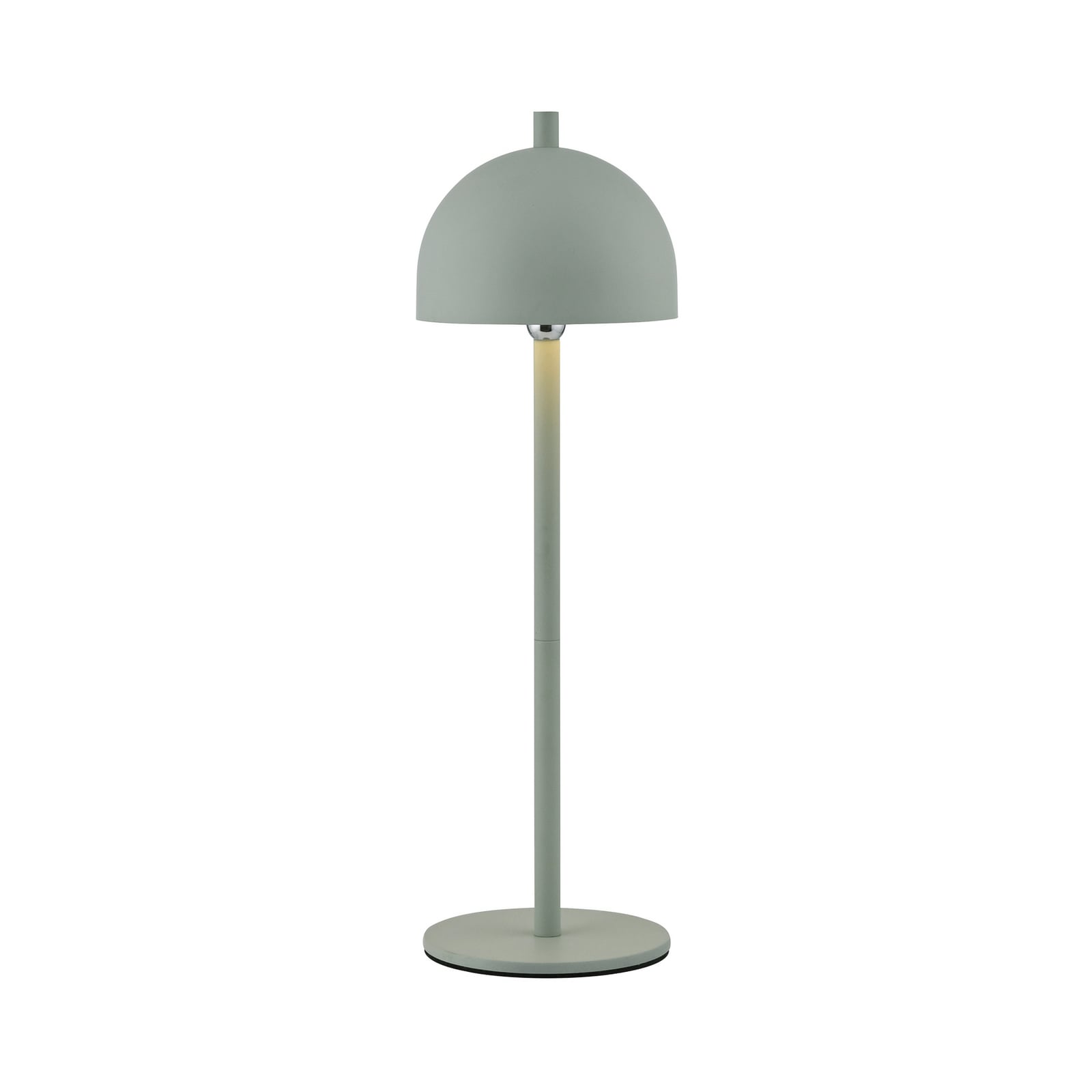LED oppladbar bordlampe Bellies lysgrønn dimbar IP54 nærbilde av lampeskjerm