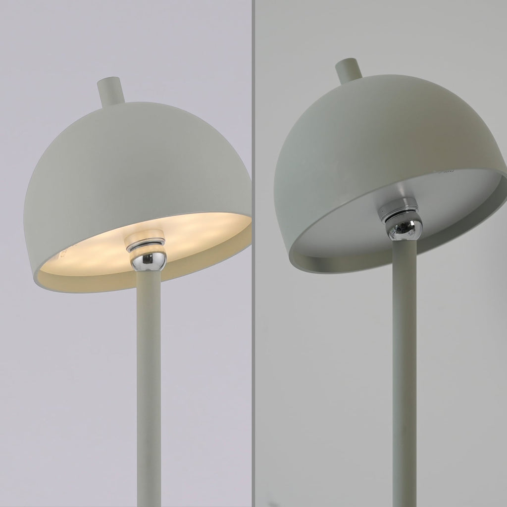 LED oppladbar bordlampe Bellies lysgrønn dimbar IP54 svingbar lampehode