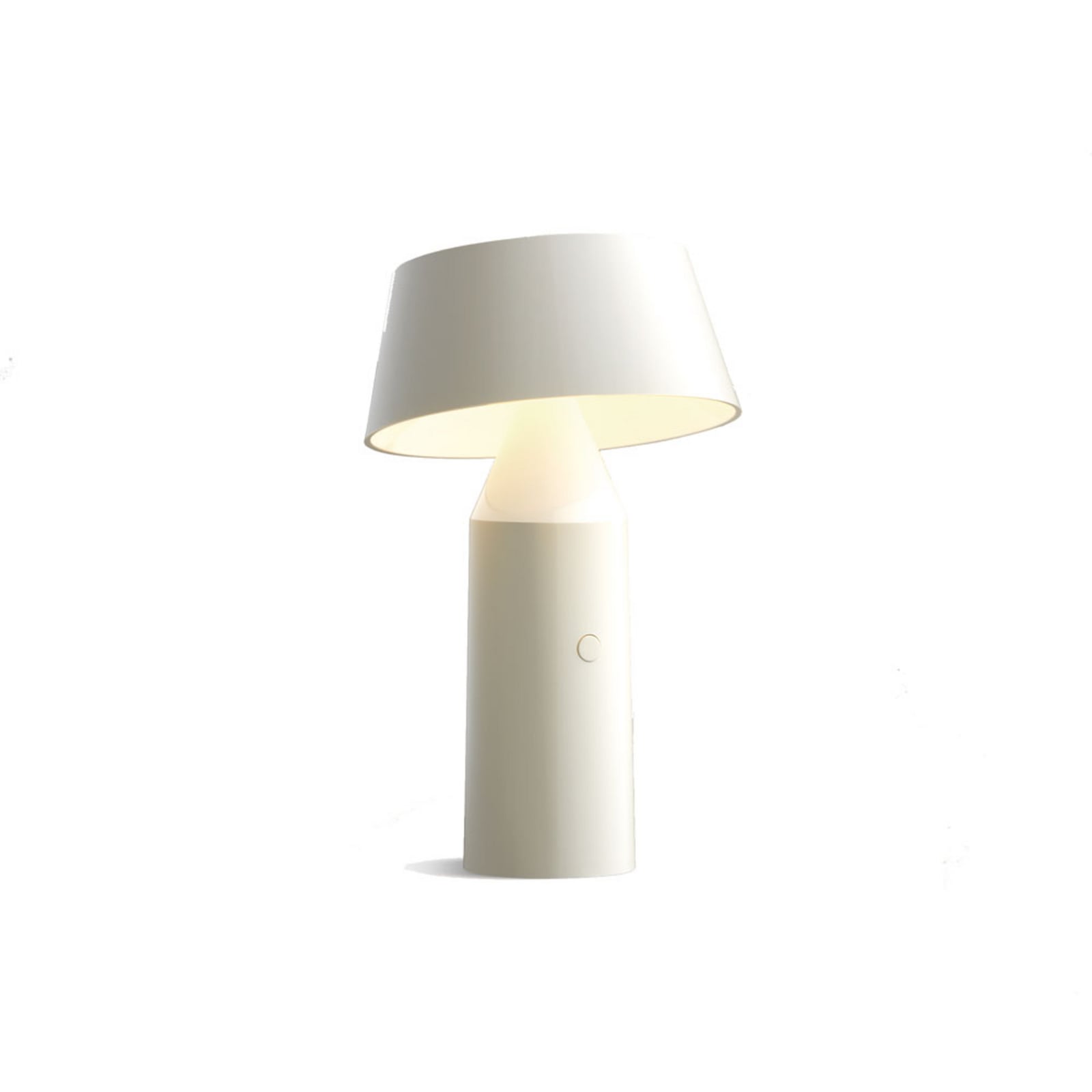 LED oppladbar bordlampe Bicoca hvit dimbar Ø14 cm forfra