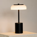 LED oppladbar bordlampe Blossi dimbar svart front